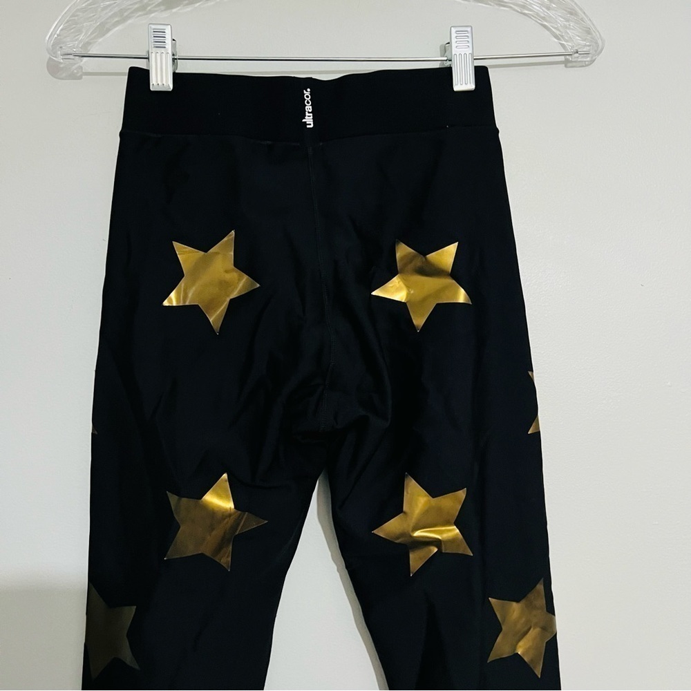 Ultra Core gold star black leggings size small - Picture 8 of 10